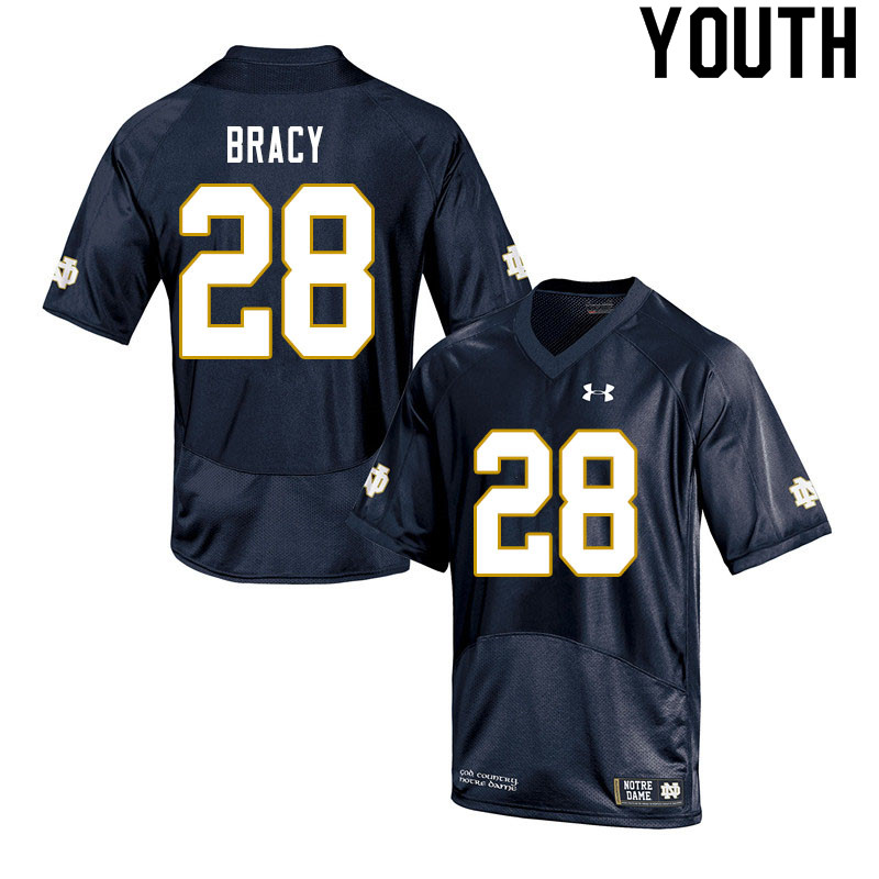 Youth NCAA Notre Dame Fighting Irish #28 TaRiq Bracy Stitched College Under Armour Authentic Navy Football Jersey ZS10N58KV